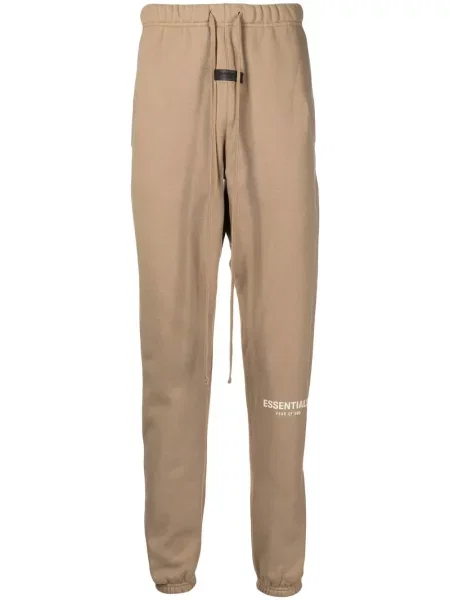 Pantaloni Fear Of God Essentials cu imagine alergare maro