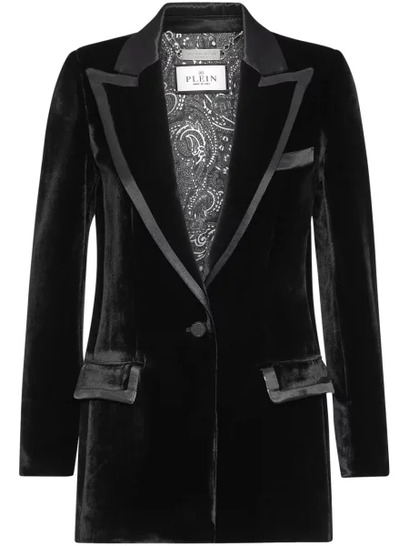 Sacou Philipp Plein de catifea negru