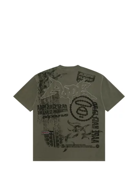 Tricou Aape By A Bathing Ape cu broderie verde