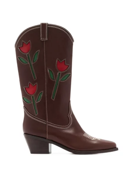 Botine Loeffler Randall cu aplicații maro