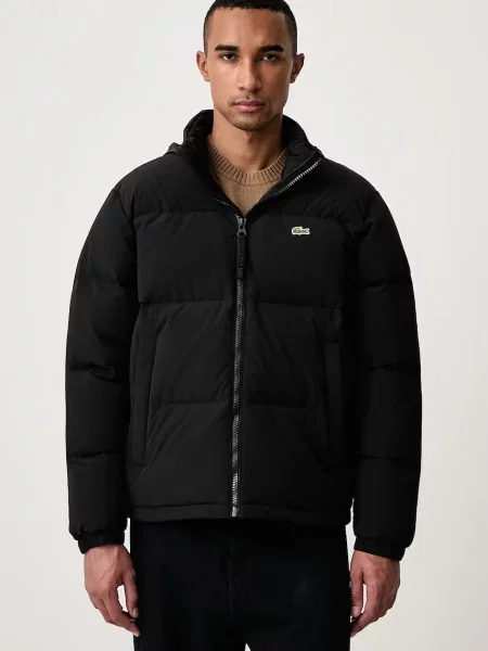 Lacoste geacă cu puf pentru bărbați negru