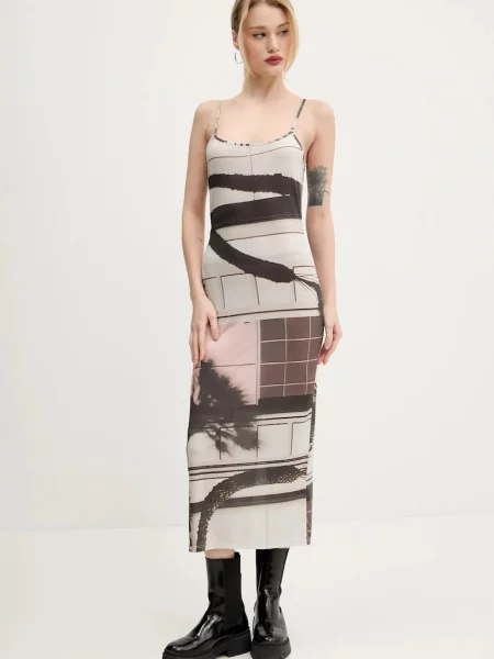 Desigual rochie SHELLEY maxi mulata bej