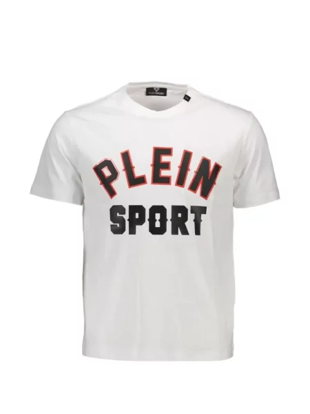 Tricou sport Plein Sport cu imagine alb