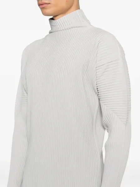 Πλισέ πουκάμισο Homme Plissé Issey Miyake λαιμό καπίστρι γκρι