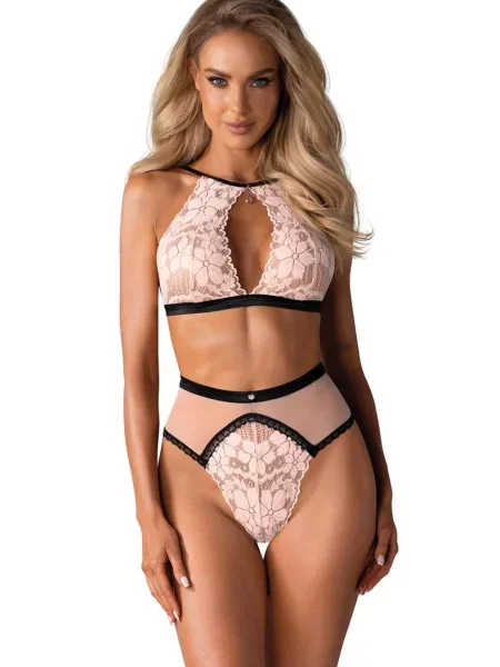 Комплект: бюстгальтер с мягкой чашкой и трусики стринг Комплект_Obsessive_Lilines_set