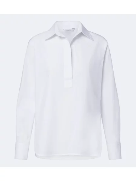 Cămașă Max Mara din poplin alb