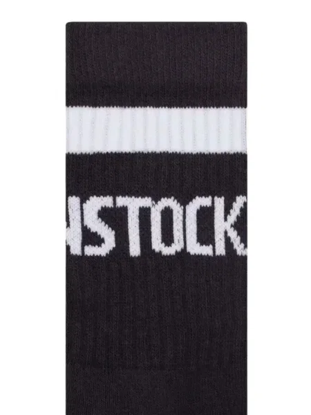 Чорапи Birkenstock на райета с автограф черно