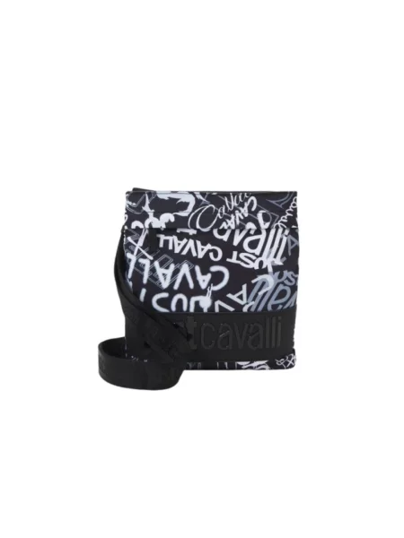 Torba crossbody Just Cavalli z paskiem czarna