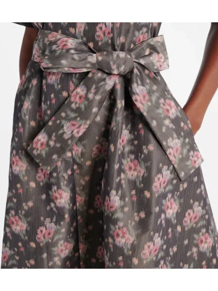 Rochie midi Markarian cu model floral până la genunchi de costum negru