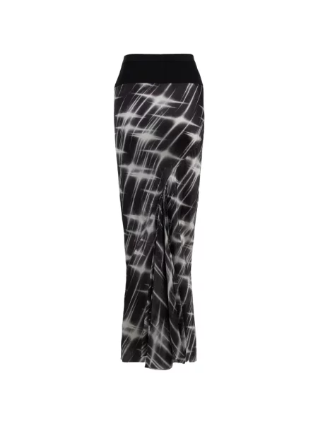 Fusta maxi Rick Owens cu imagine negru