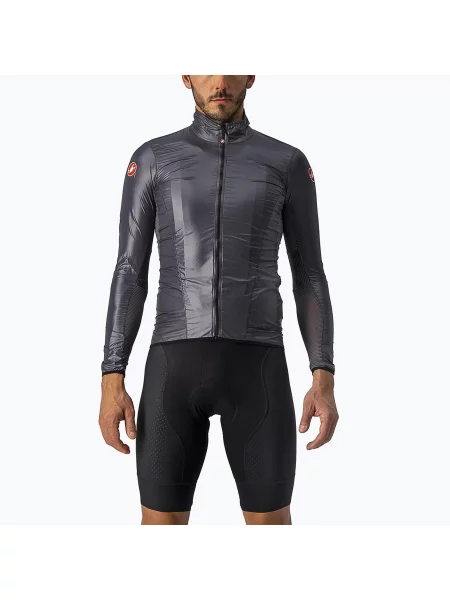 Мъжко яке за колоездене Castelli Aria Shell dark grey сиво