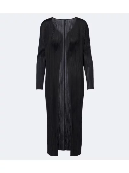 Cardigan Pleats Please Issey Miyake negru