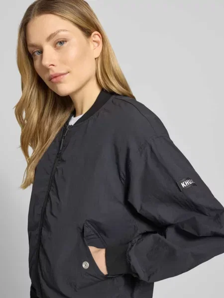 Kurtka z z patką model FACEE' Khujo czarna