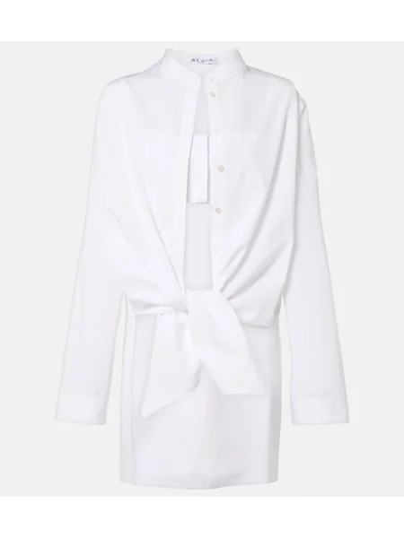 Bluză Alaïa din poplin alb