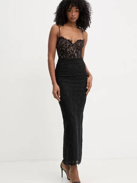 Bardot Rochie cu corset din dantelă negru