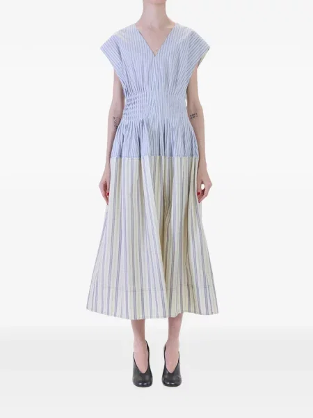 Rochie midi Paul Smith cu dungi albastru