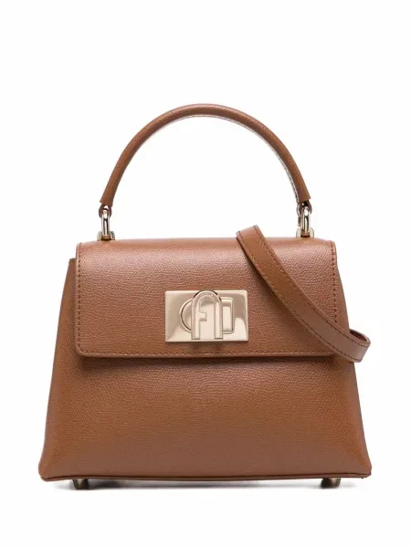 Geanta de piele Furla din piele maro
