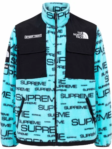 Geacă Supreme din fleece albastru