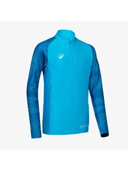 Bluza piłkarska na krótki dla dzieci Kipsta Viralto Wavy Club niebieska