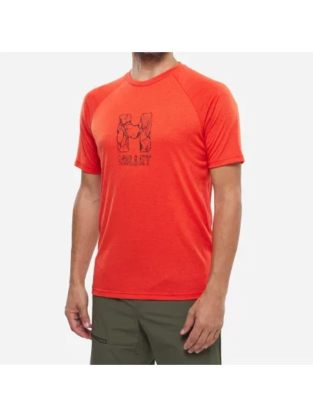 Koszulka trekkingowa MILLET Cimaï Natural Ts Ss M pomarańczowa