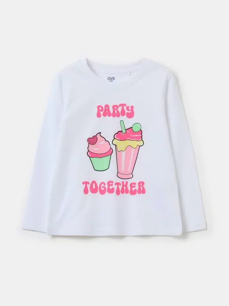 Дитячий Лонгслів OVS білий