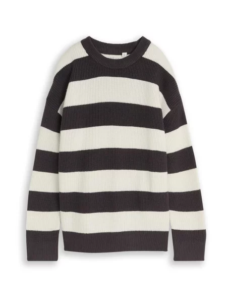 TOM TAILOR Pulover gri taupe negru