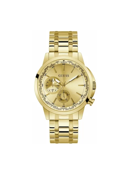 Lniany zegarek Guess żółty