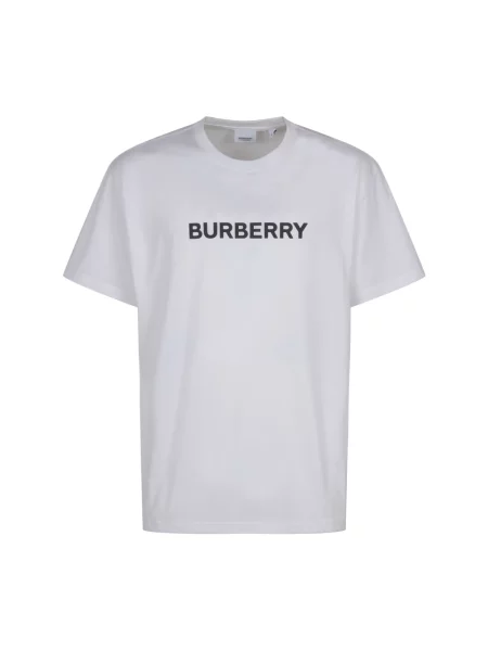 Koszulka Burberry z logo ze sznurkiem klasyczna biała