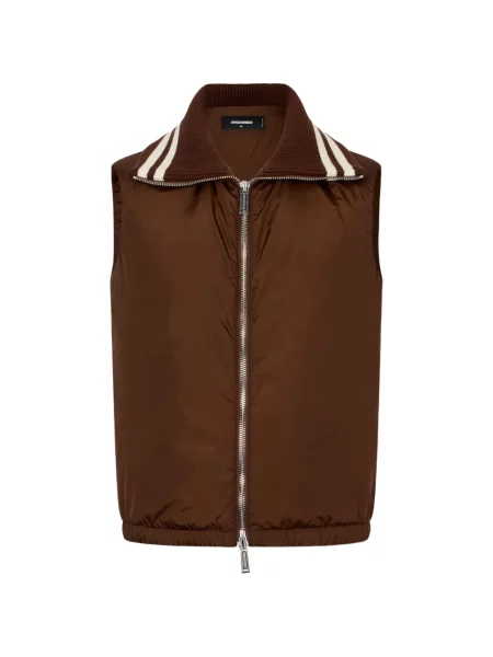 Decupat vestă Dsquared2 cu tepi maro