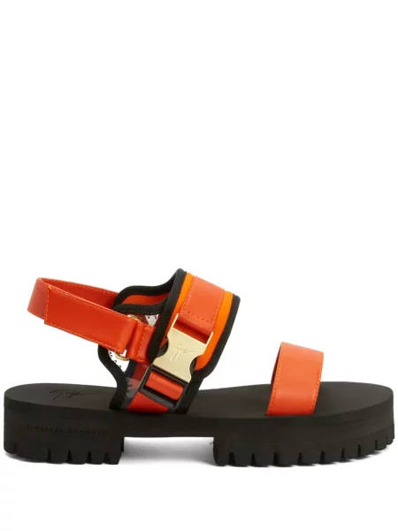 Sandale Giuseppe Zanotti din piele portocaliu