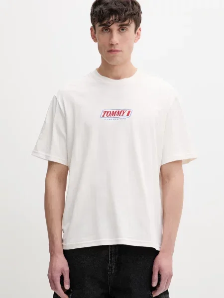 Tommy Jeans tričko béžové