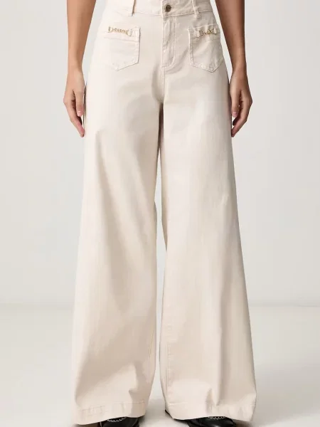 Joseph Ribkoff wide leg džíny béžové