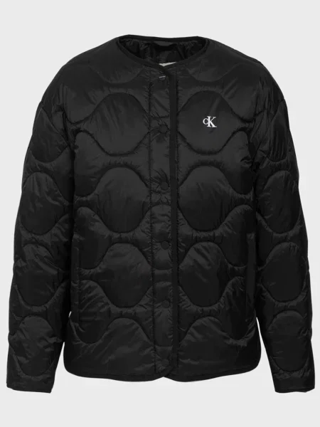 Утеплена джинсова куртка Calvin Klein Jeans чорна