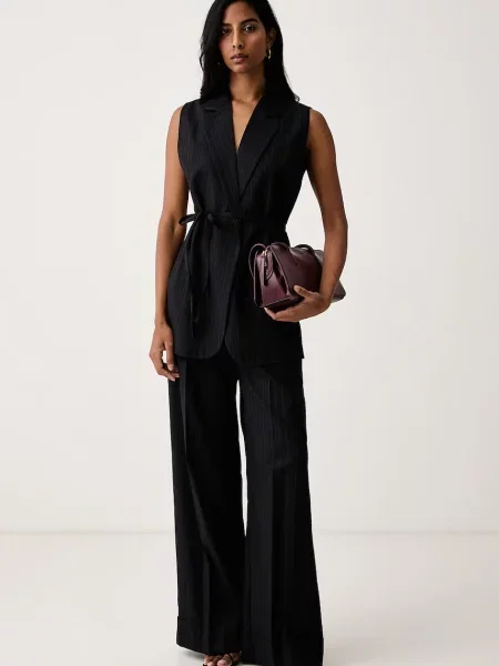 ViCOLO штани wide leg з додаванням вовни