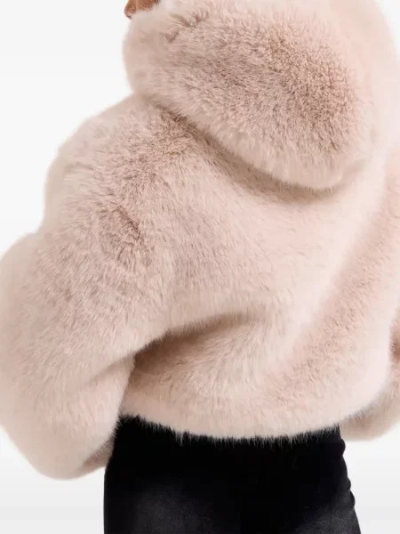 Яке Juicy Couture с качулка с козина розово