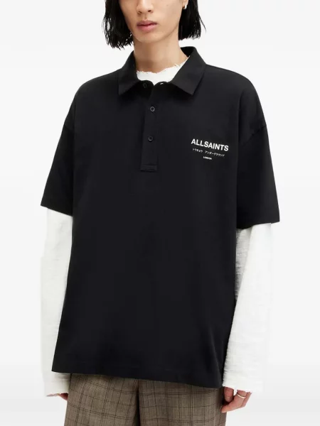 Tricou polo Allsaints negru