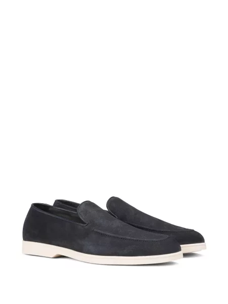 Pantofi loafer Doucal's din piele de căprioară albastru