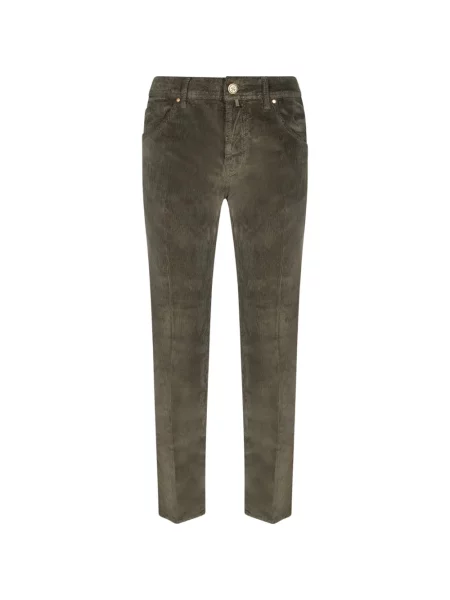Pantaloni Jacob Cohën de catifea cord verde