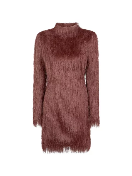 Lung rochie mini Balmain cu franjuri roz