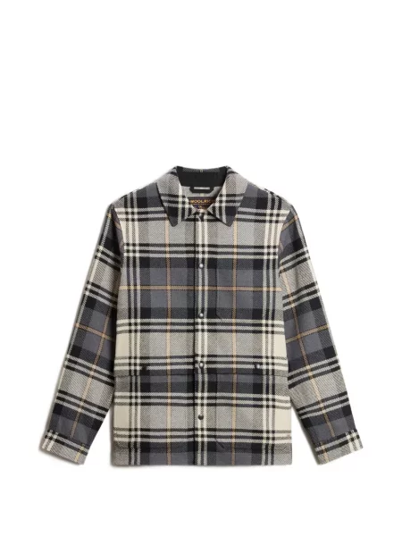 Geacă cămașă Woolrich în carouri gri