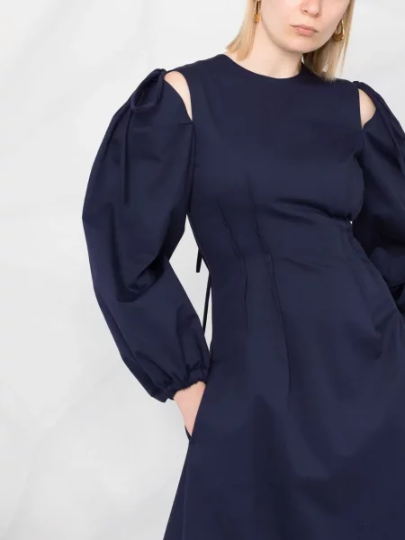 Rochie maxi Msgm lungă de costum albastru