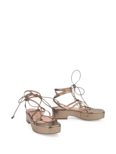Сандали Alberta Ferretti с връзки с дантела