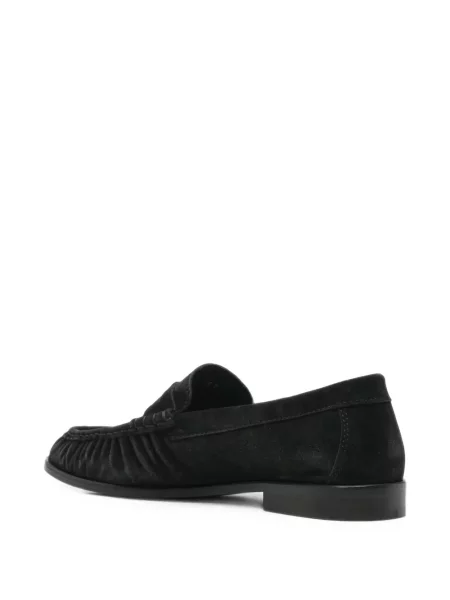 Pantofi loafer Poeve din piele de căprioară negru