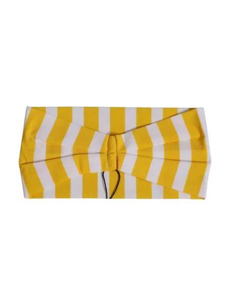 Czapka Dolce And Gabbana w paski z paskiem żółta