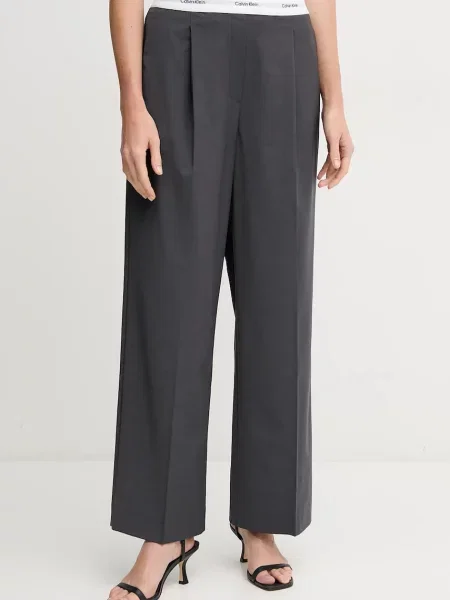Calvin Klein pantaloni de lână gri