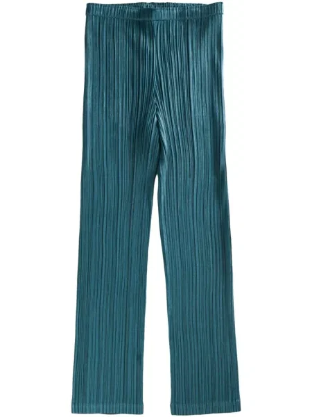 Pantaloni Pleats Please Issey Miyake plisate albastru