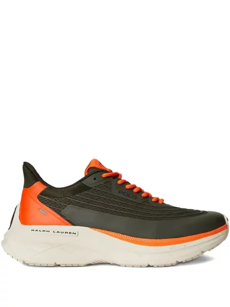 Haftowane sneakersy Polo Ralph Lauren z okrągłym dekoltem czarne