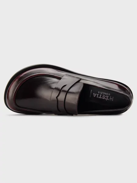 Лоферы H'estia Venezia бордовые