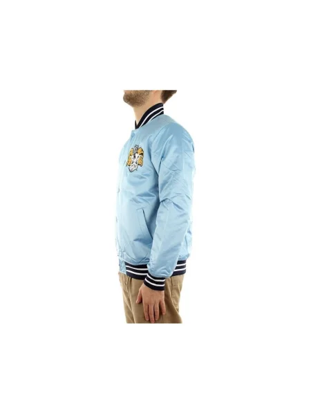 Geacă Mitchell & Ness din satin albastru