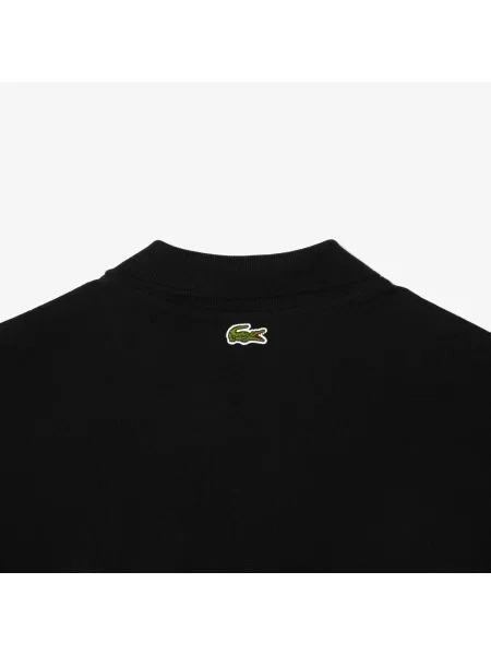 Lacoste Oryginalna Koszulka Polo Loose Fit Z Krokodylem Z Lat czarna